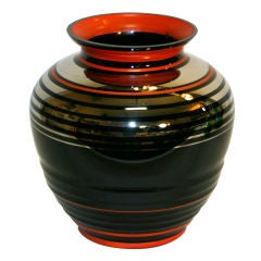 Art Deco Bohemian Glass Vase