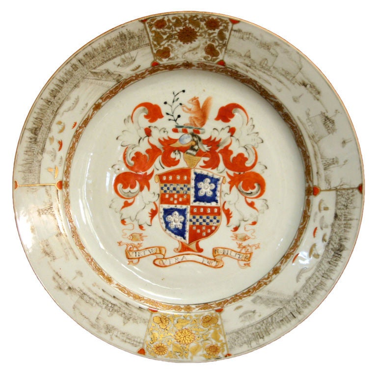 Chinese Export Armorial Charger from Lee of Coton Service