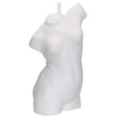Vintage Lifesize Female Nude Figure Plaster Sculpture Lamp
