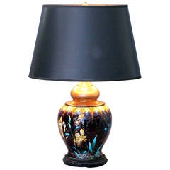 Antique Theodore Deck French Converted Kerosene Lamp