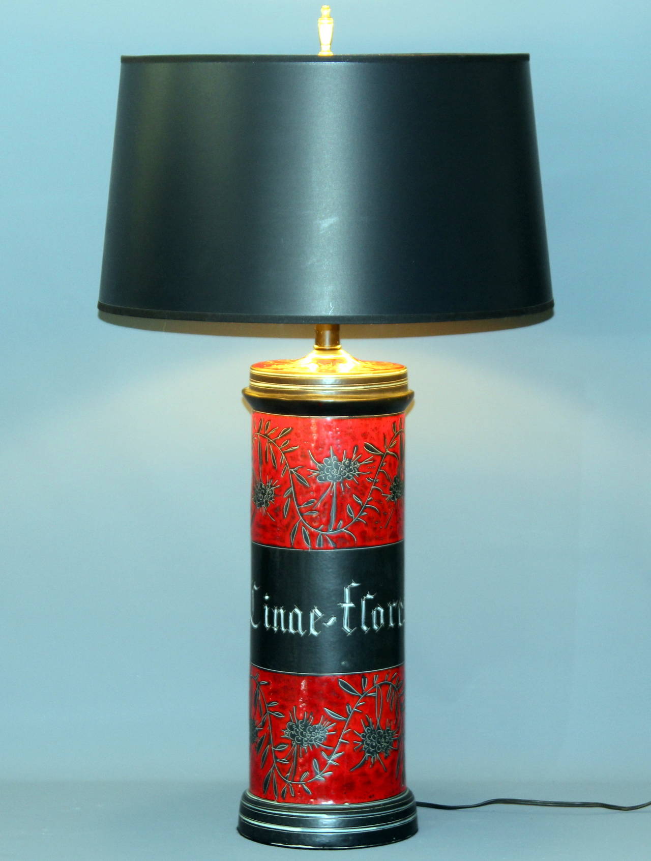 Vintage Bagni for Raymor Italian Pottery Apothecary Jar Lamps For Sale