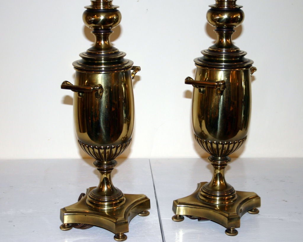 American Pair Vintage Brass Stiffel Lamps