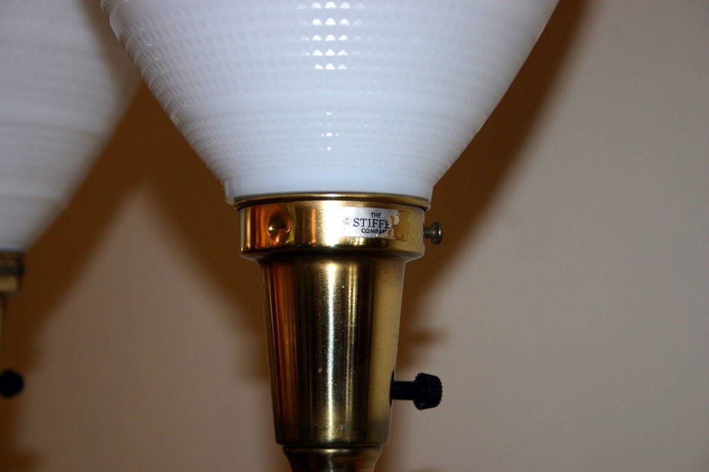 Pair Vintage Brass Stiffel Lamps 1