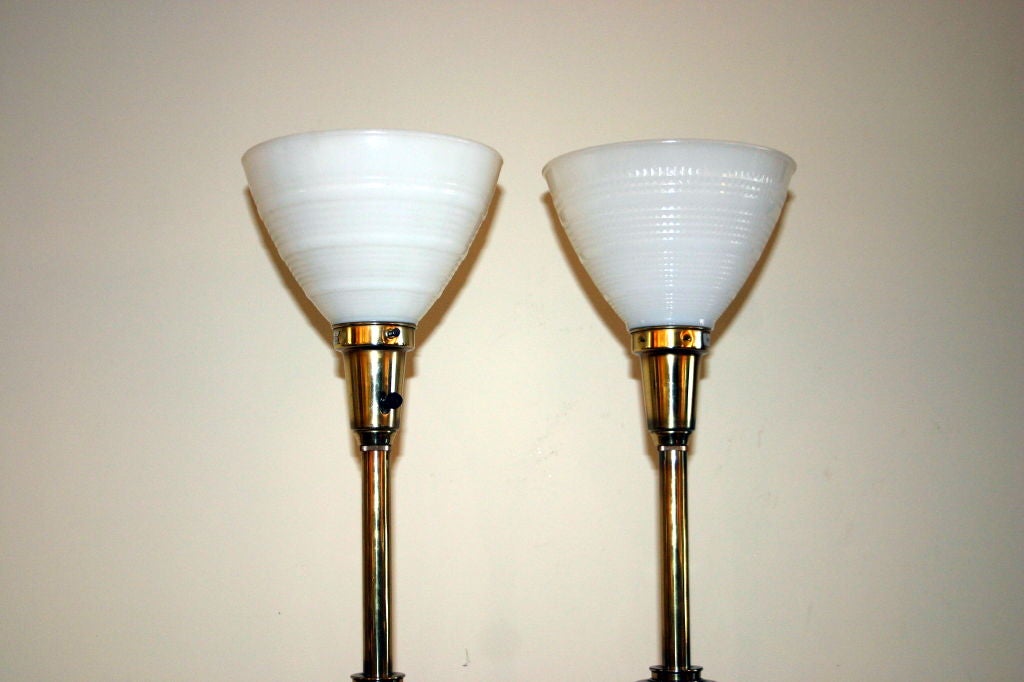 Pair Vintage Brass Stiffel Lamps 2