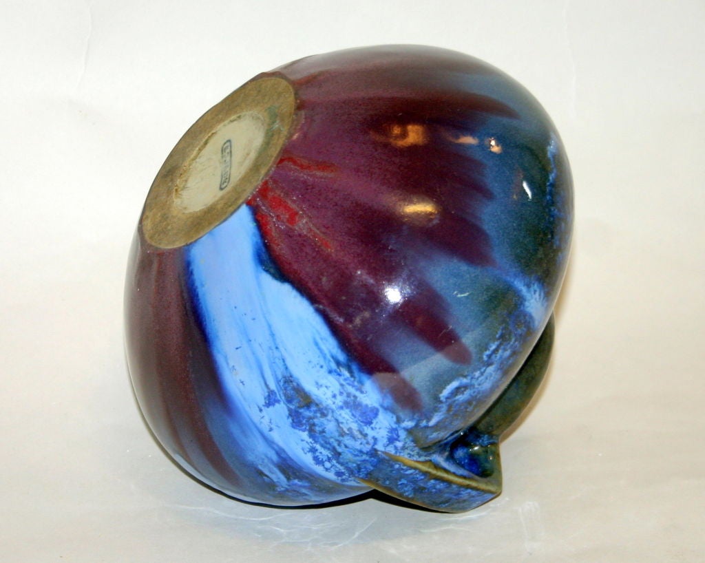Fulper Vase with Blue Crystalline Glaze 1