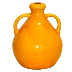 Large Yellow Majolica Burmantofts Vase
