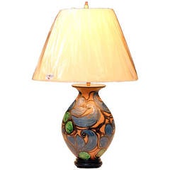 Herman Kahler Danish Art Deco Pottery Lamp