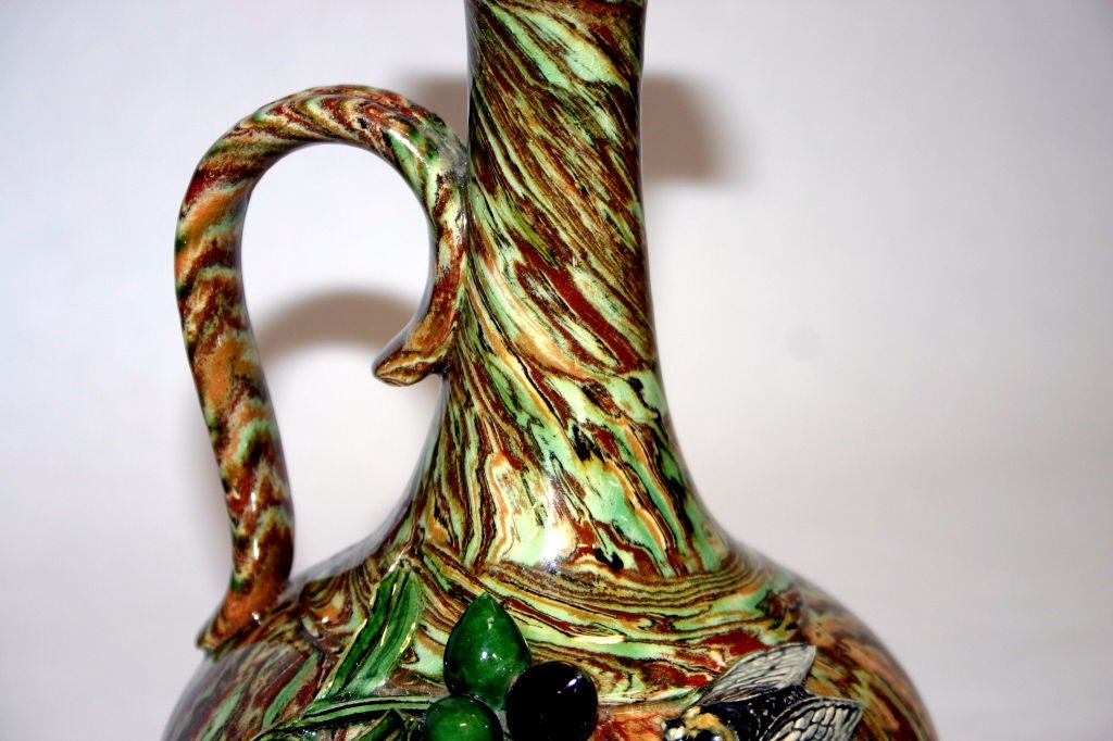 19th Century Apt Ware French Olive Oil Jug