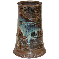 Antique Japanese Studio Pottery Tea Ceremony, Ikebana Vase 3