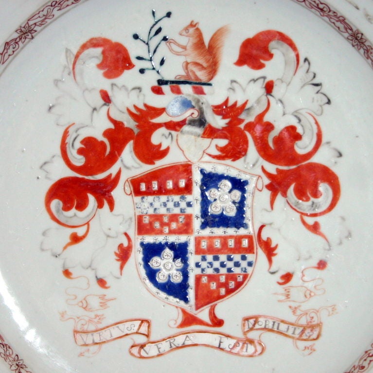 18th Century and Earlier Chinese Export Armorial Charger from Lee of Coton Service