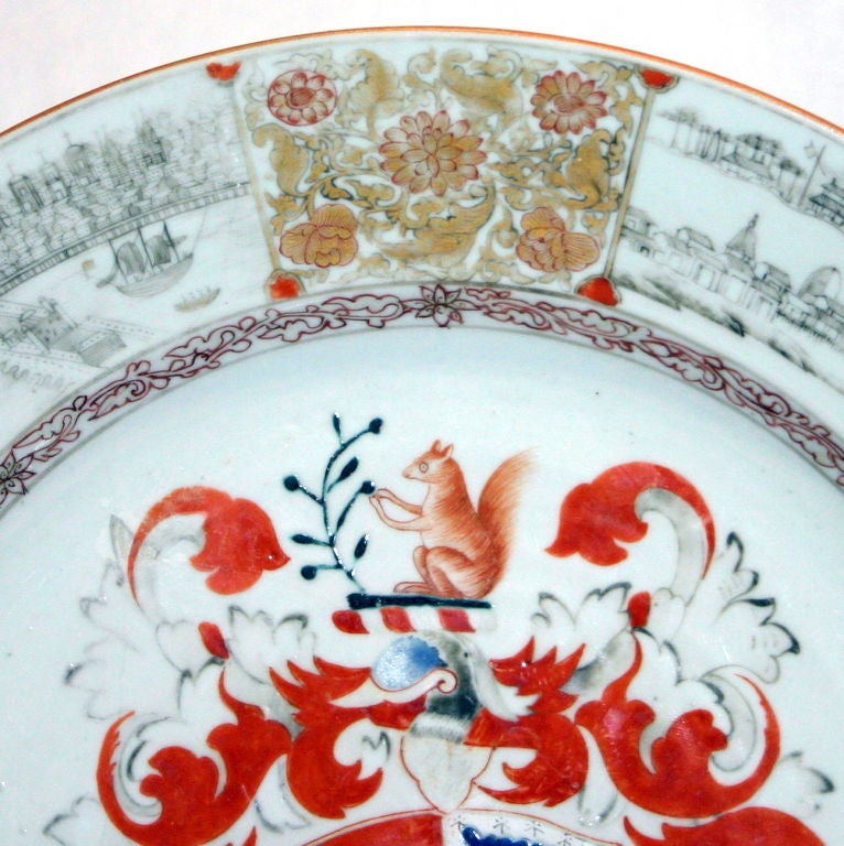 Chinese Export Armorial Charger from Lee of Coton Service 1