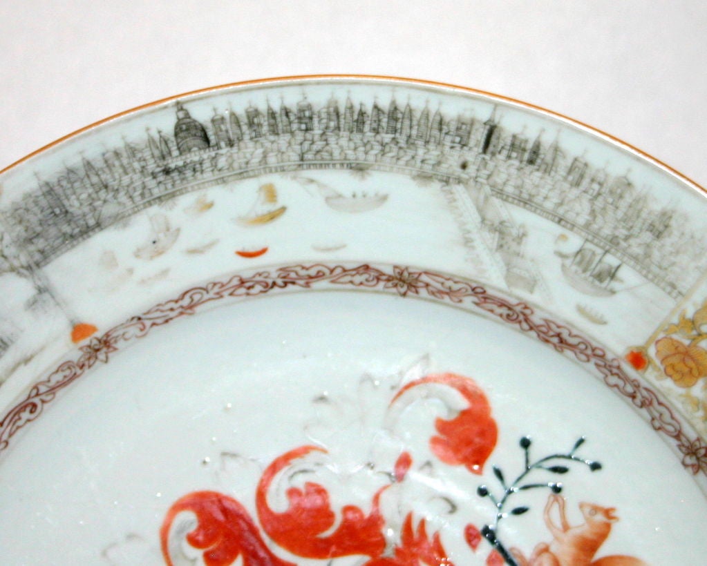 Chinese Export Armorial Charger from Lee of Coton Service 2