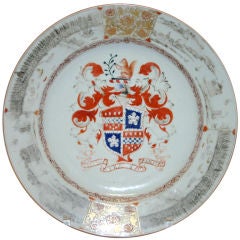 Chinese Export Armorial Charger from Lee of Coton Service