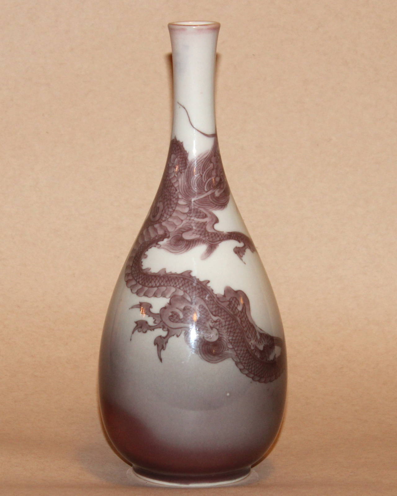 Antique Makuzu Kozan Japanese Studio Porcelain Bottle Vase