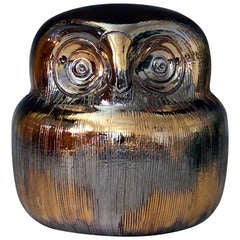 Vintage Bitossi for Raymor Carved Owl Figure