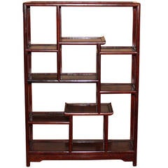 Vintage Chinese Rosewood Table Top Display Shelf