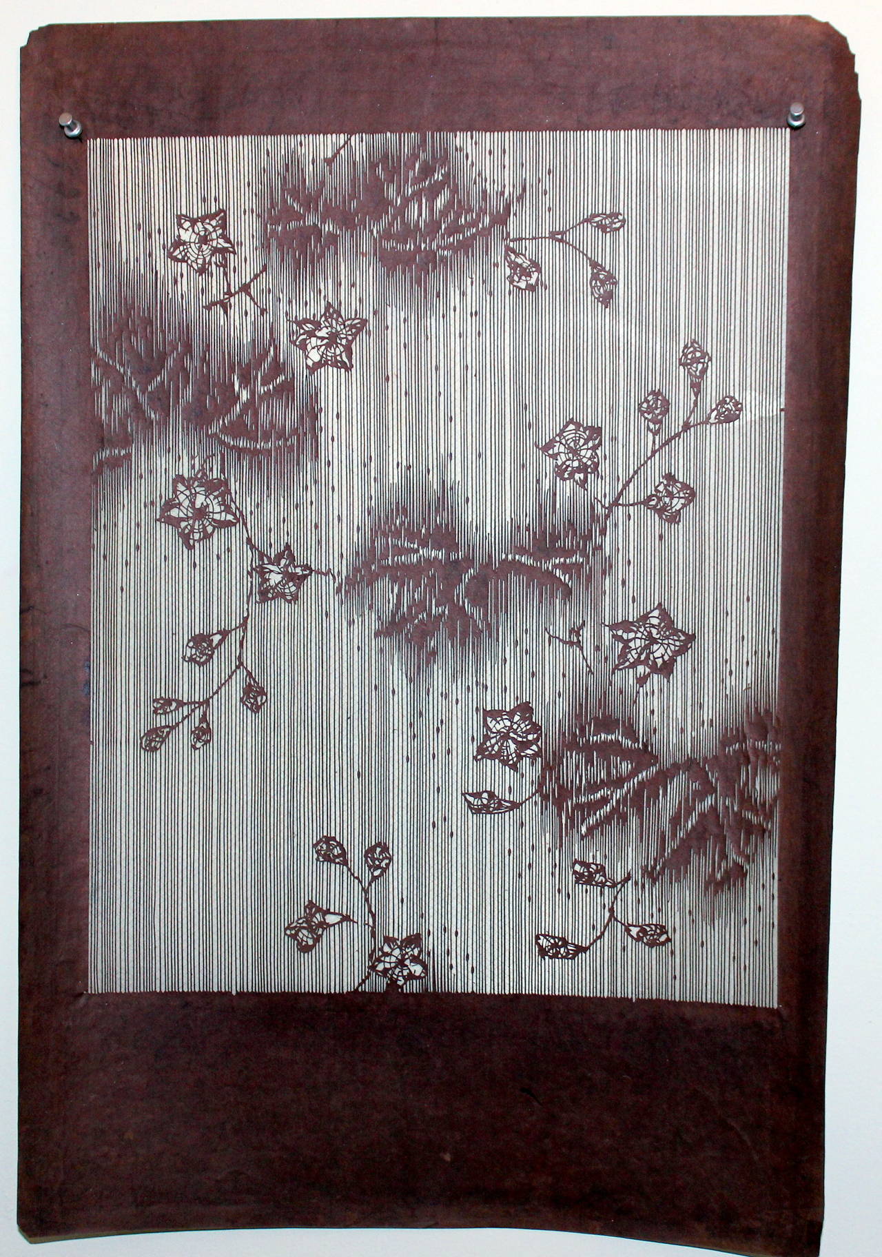 Antique Japanese Kimono Fabric Stencil Katagami