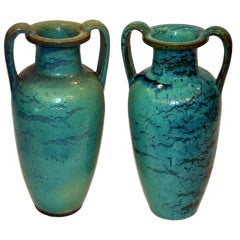 Large Pair Antique Galloway Urns Vases
