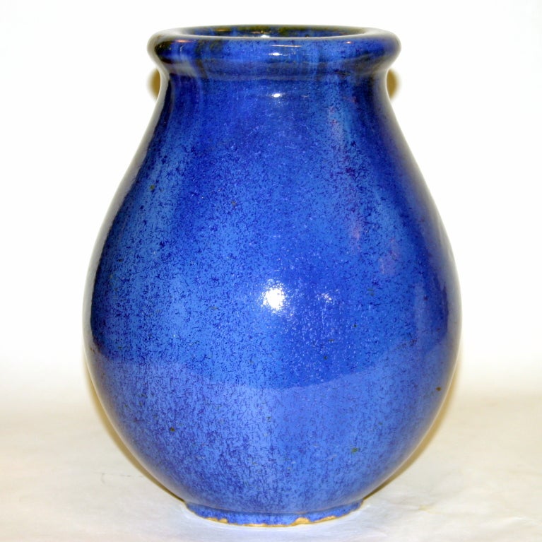 Mid-20th Century Blue Galloway Vase For Sale