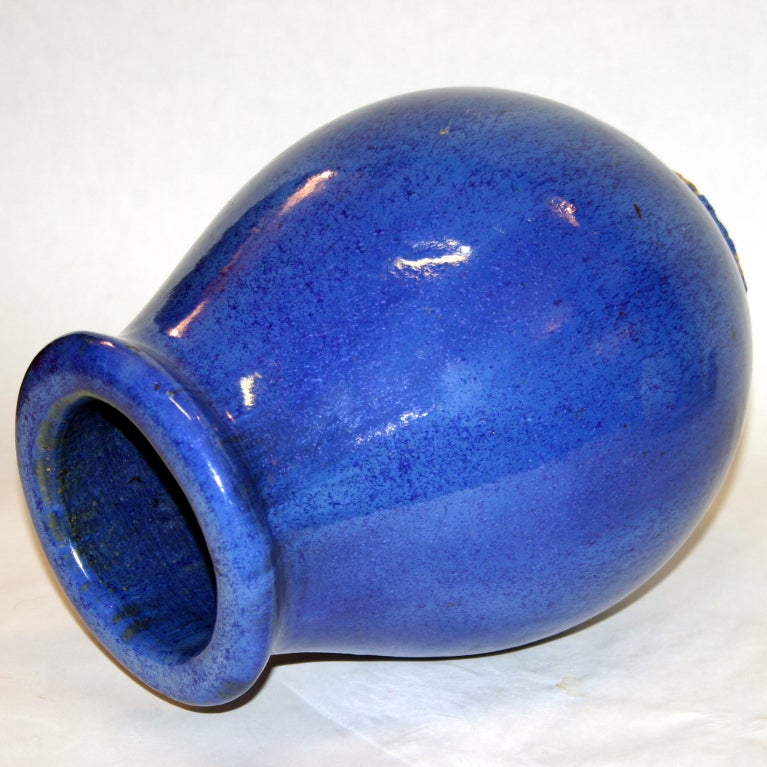 Blue Galloway Vase For Sale 1
