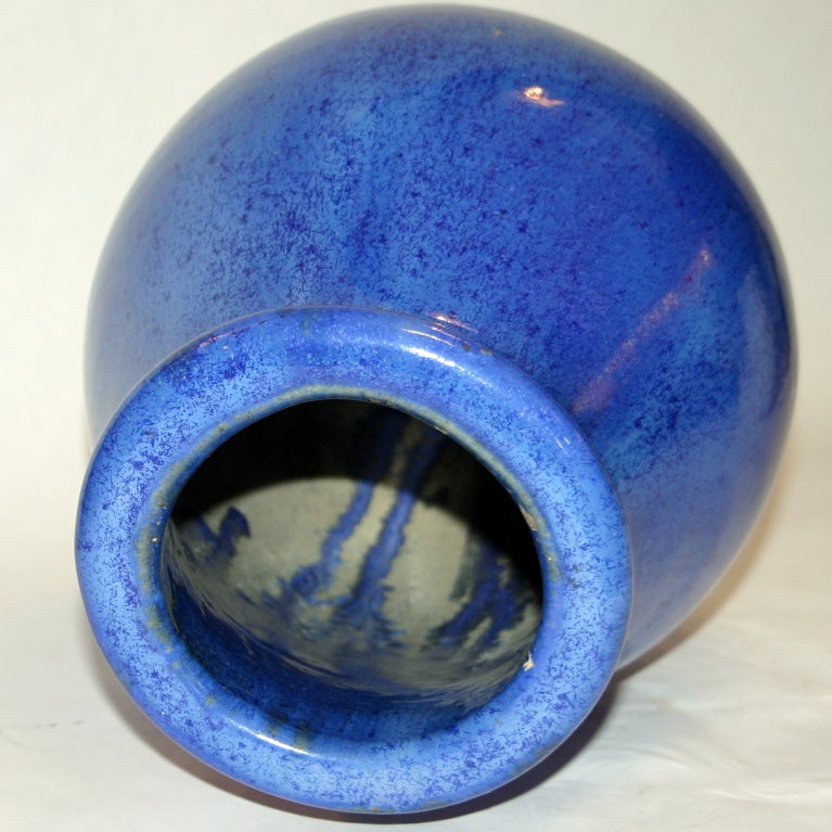 Blue Galloway Vase For Sale 2