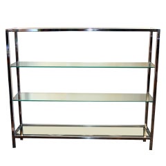 Milo Baughman Chrome and Glass Shelf Etagere