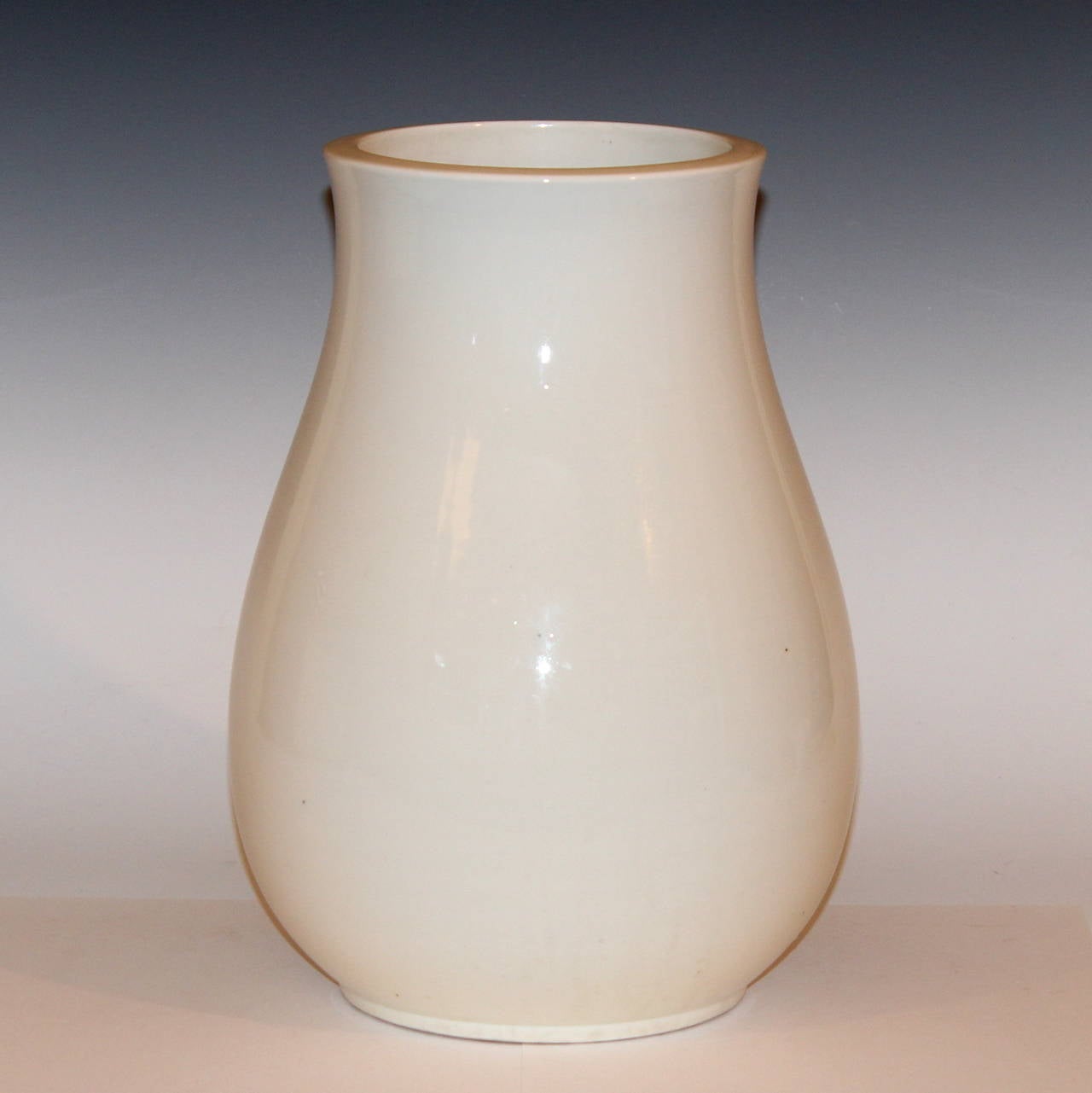 Art Nouveau Antique Japanese Carved Studio Blanc de Chine Porcelain Vase