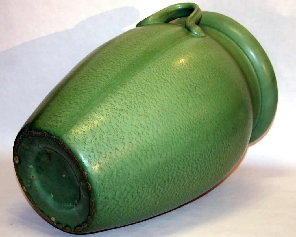 Huge Stangl Vase Rutile Green Glaze 1