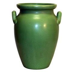 Huge Stangl Vase Rutile Green Glaze