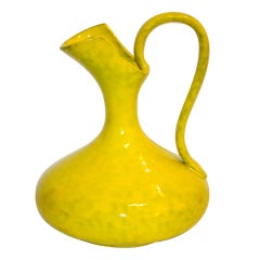 Retro Atomic Yellow Italian Pitcher