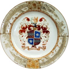 Large Chinese Export Armorial Charger from Lee of Coton Service
