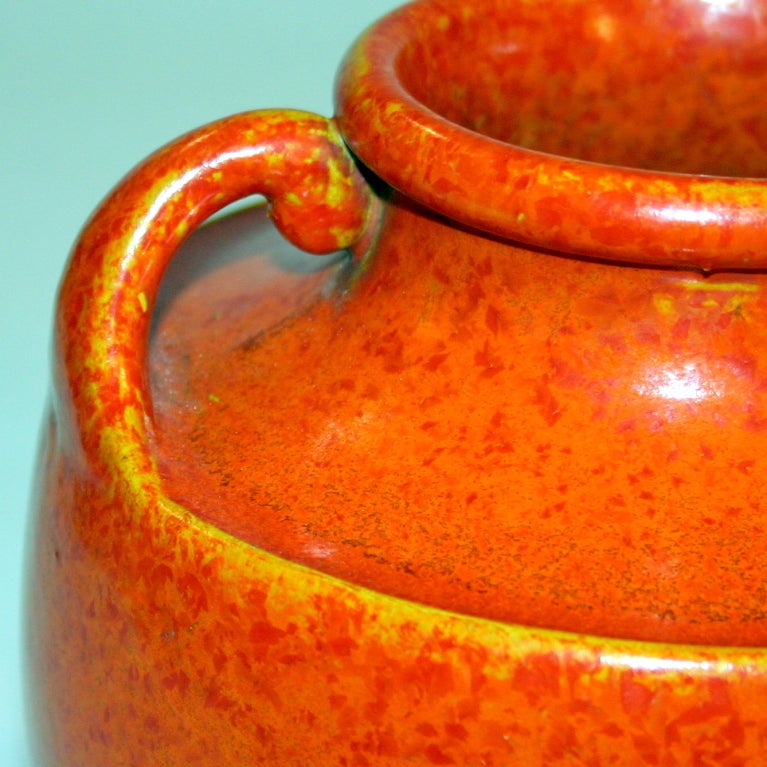Awaji Pottery in Chrome Orange Glaze at 1stdibs