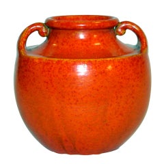 Awaji Pottery in Chrome Orange Glaze