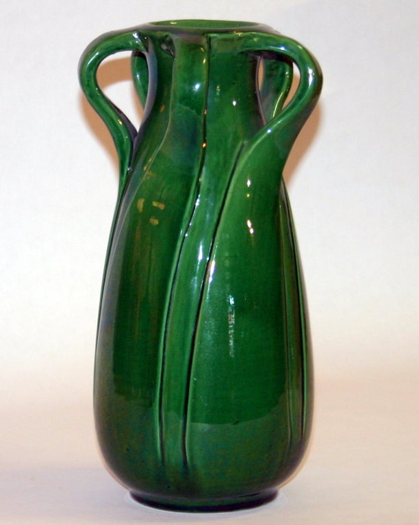 Hand-Crafted Awaji Art Nouveau Vase