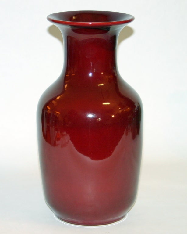 Italian Alvino Bagni For Raymor Oxblood Vase For Sale