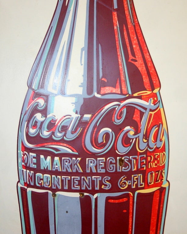 American Great Vintage Coca Cola Bottle Sign 1939