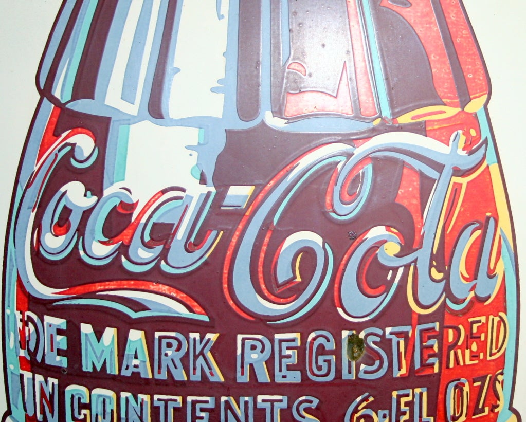 Great Vintage Coca Cola Bottle Sign 1939 3