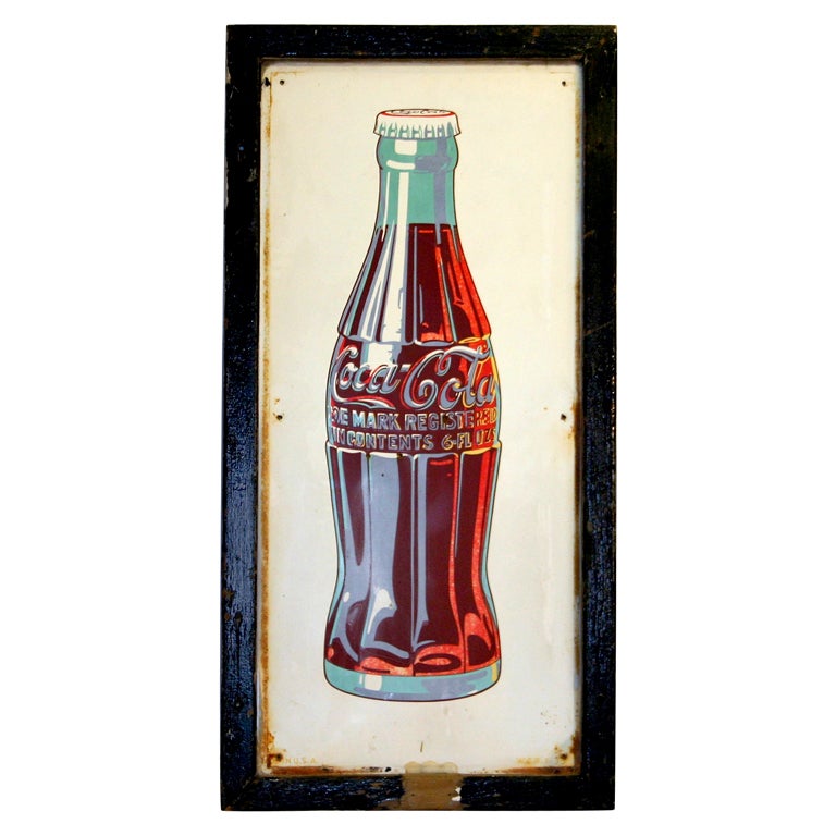 Great Vintage Coca Cola Bottle Sign 1939