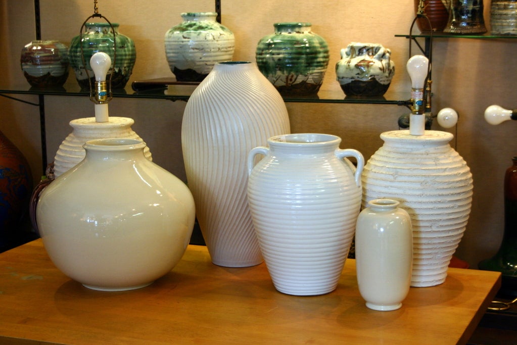 Large Modernist Crackle Glaze Studio Vase 4