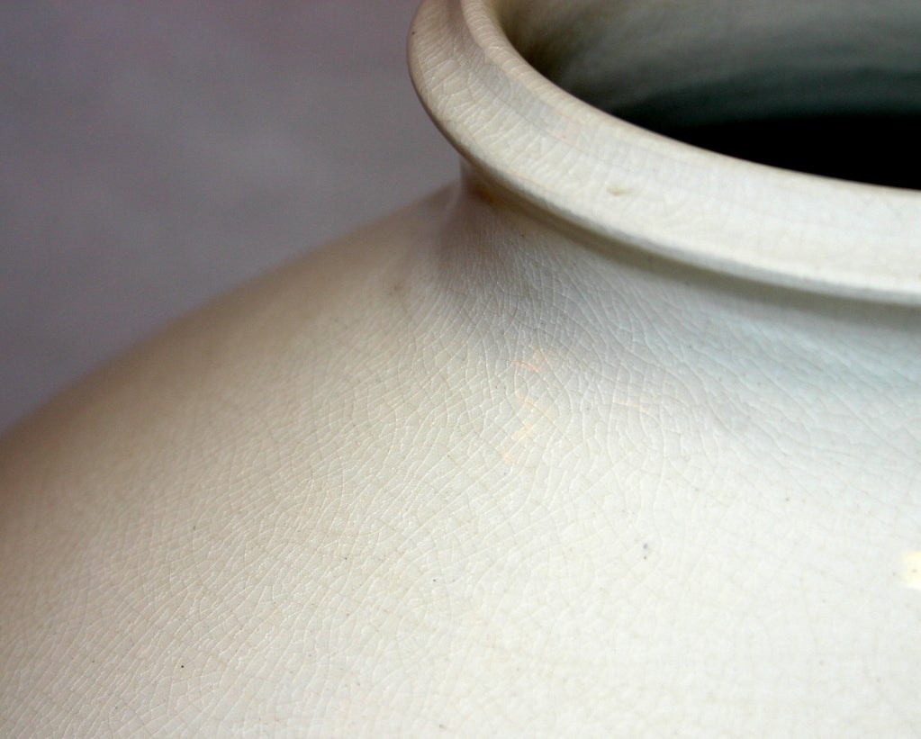 Large Modernist Crackle Glaze Studio Vase 3
