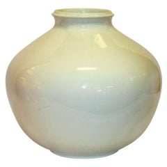 Large Modernist Crackle Glaze Studio Vase