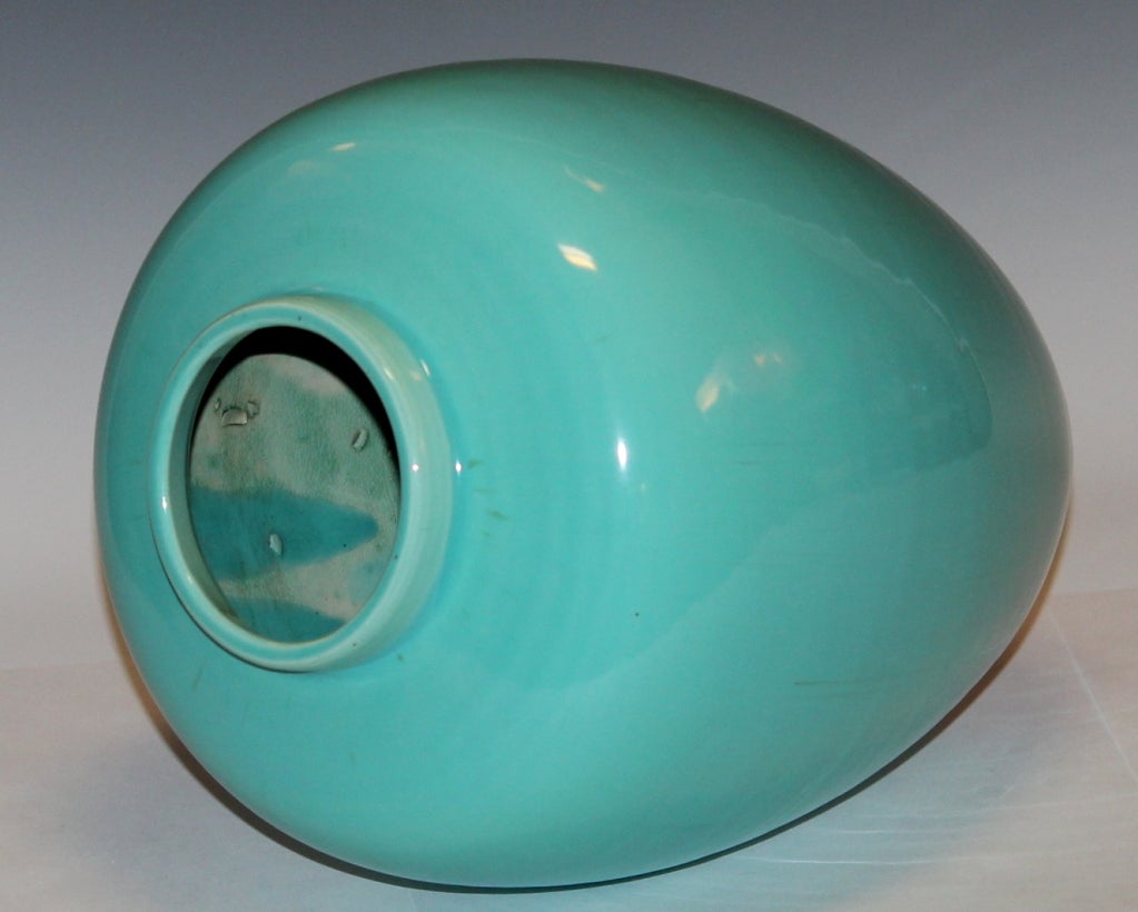 Japanese Awaji Ginger Jar in Sky Blue Glaze