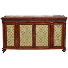 Antique William IV Figured Rosewood Credenza, English, circa 1815-1830