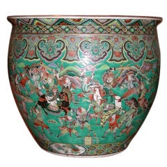Large Chinese porcelain fish bowl c.1860