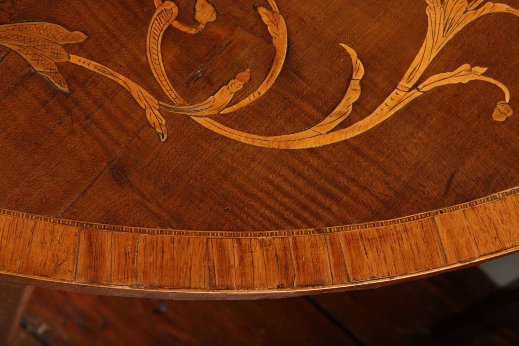 Antique pair  George III inlaid demi-lune console tables c.1785 4