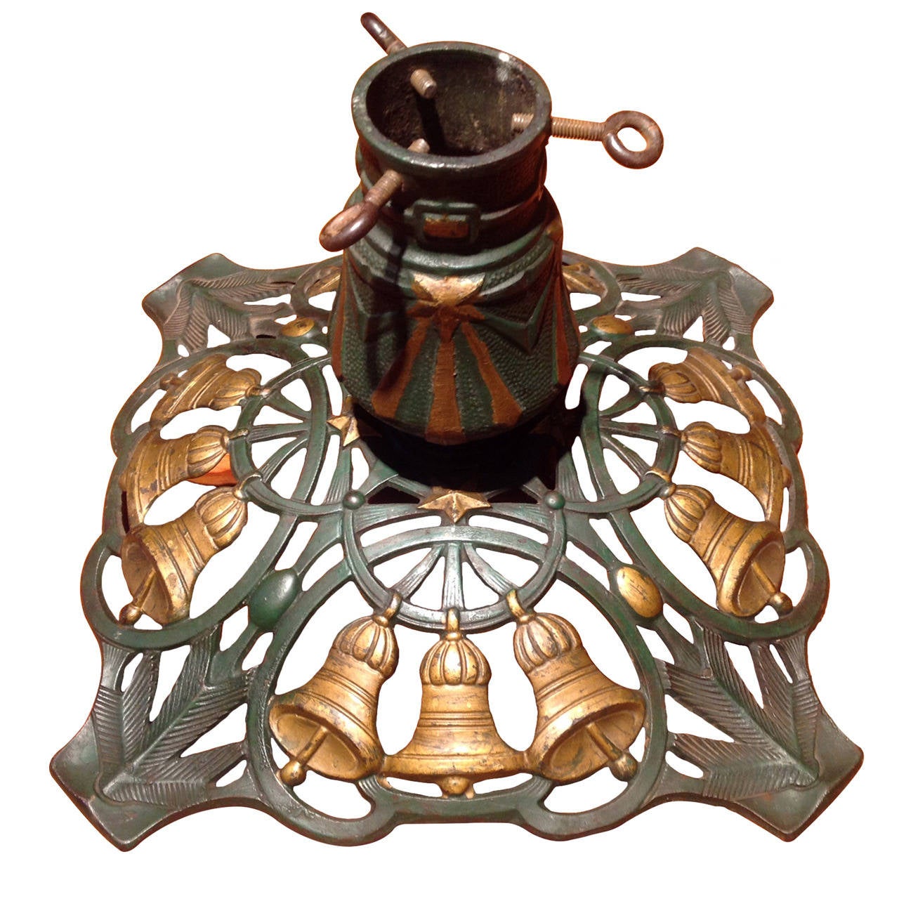 Very Fine Antique Cast Iron Christmas Tree Stand, German, circa 1910 at 1stDibs