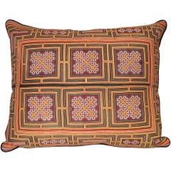 Vintage Miao Embroidered Pillow