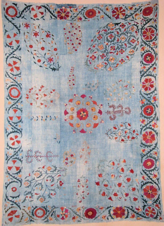 A rare mid 19th century Suzani from Nurata