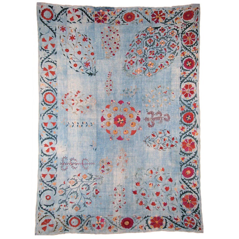 A rare mid 19th century Suzani from Nurata