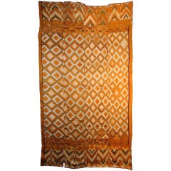 Antique India silk floss embroidery called a phulkari (shawl)